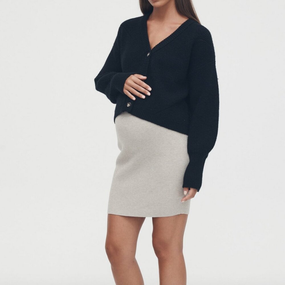 Legoe Heritage Coastal Knit Skirt in Beige